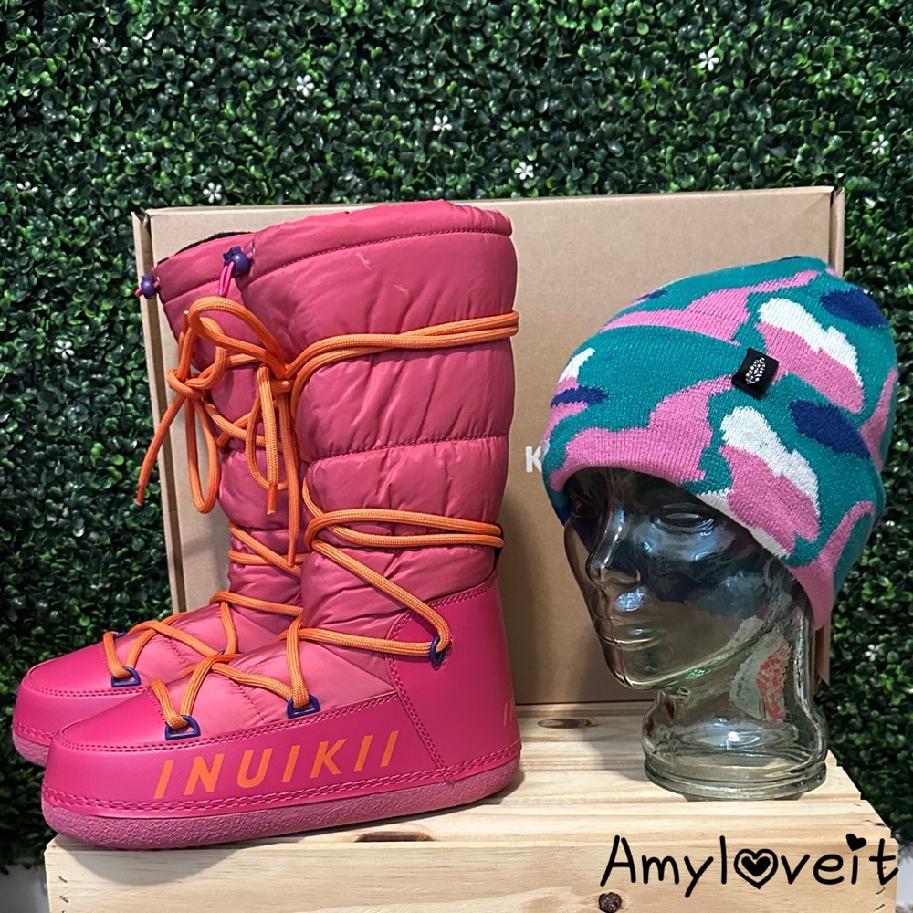 SALE LAST PAIR Free People X Inuikii Mountain High Snow Boots Free People Beanie